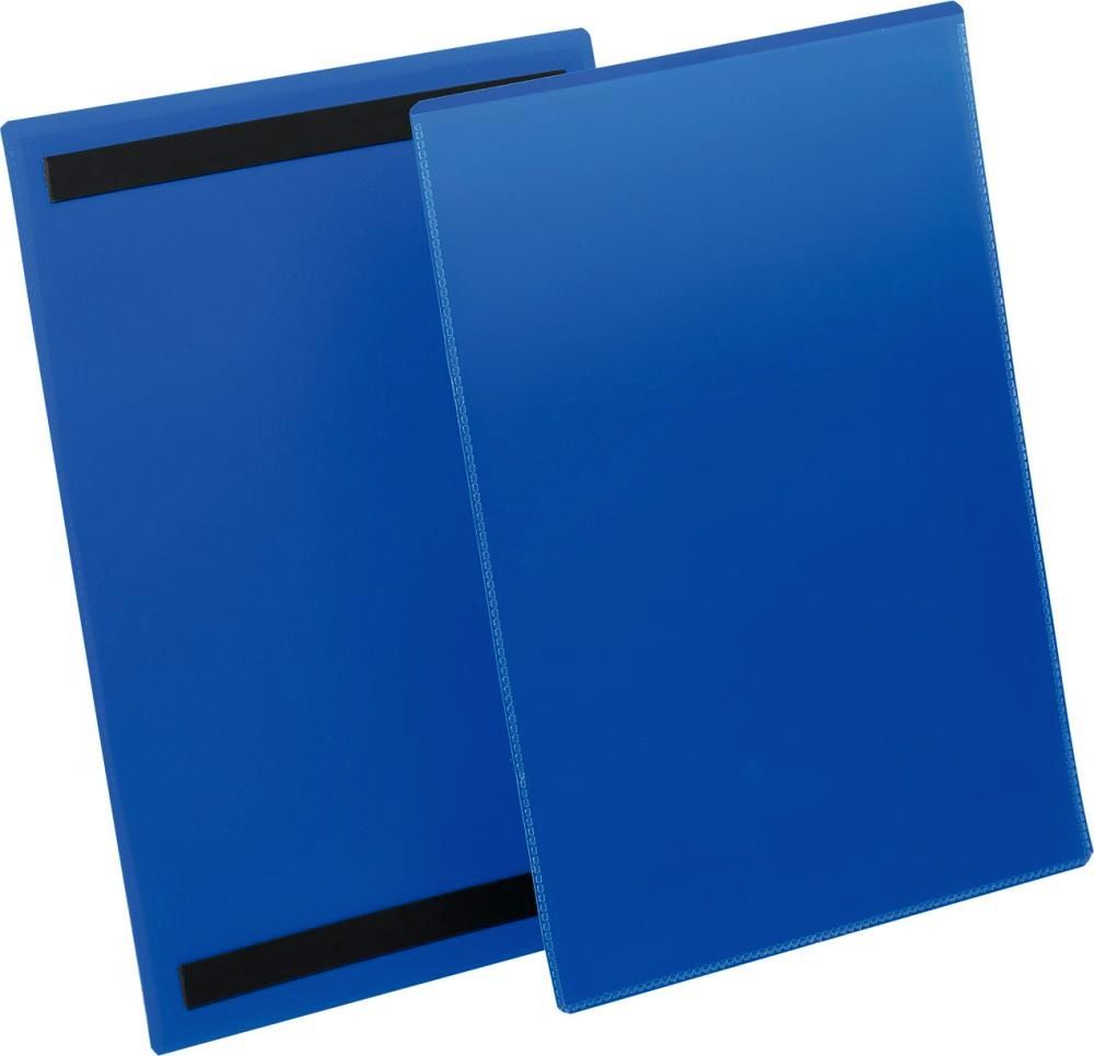 Etikettentasche B210xH297 mm A4 hoch blau, magnetisch VE 50 Stück