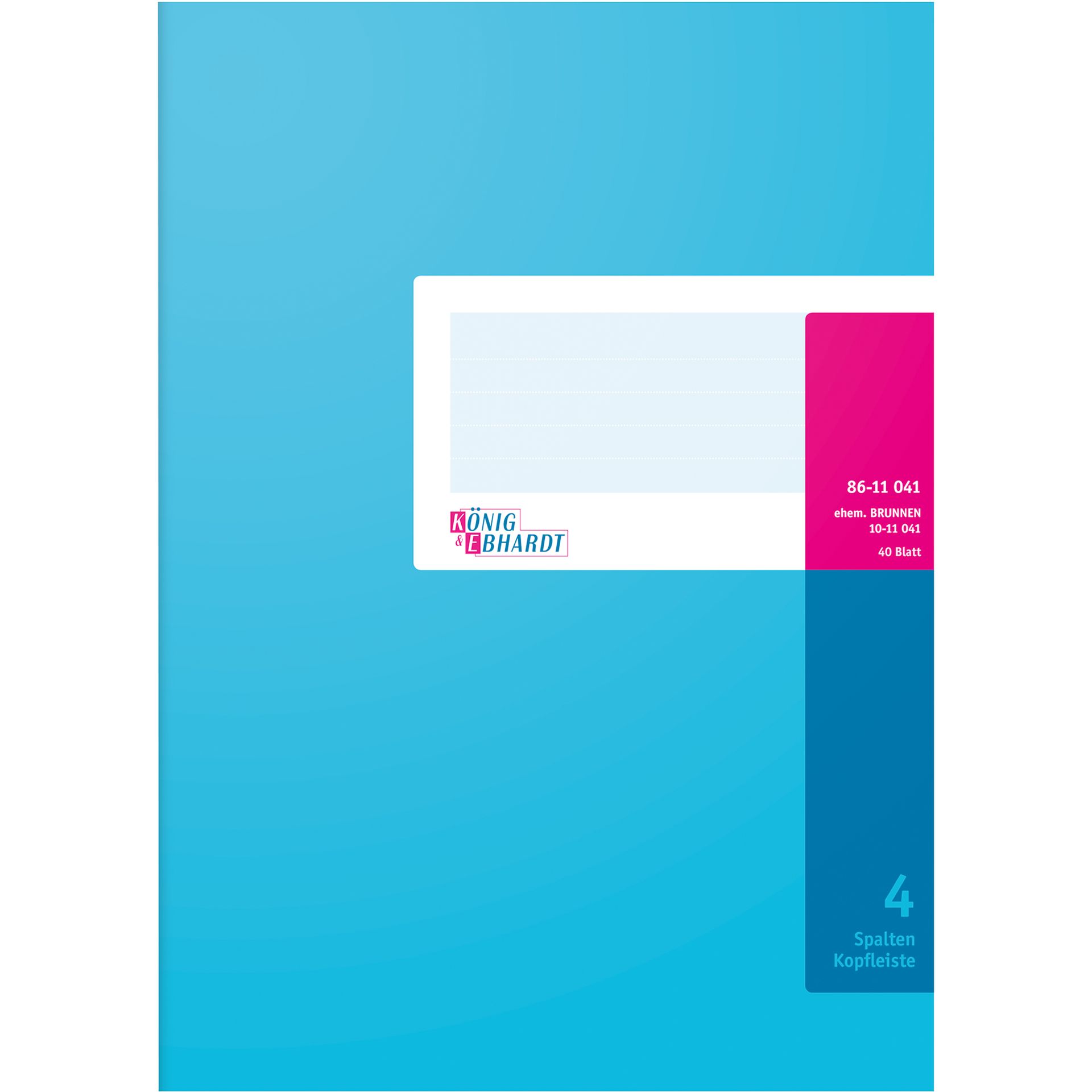 Spaltenbuch DIN A4 4Spalten 40Blatt