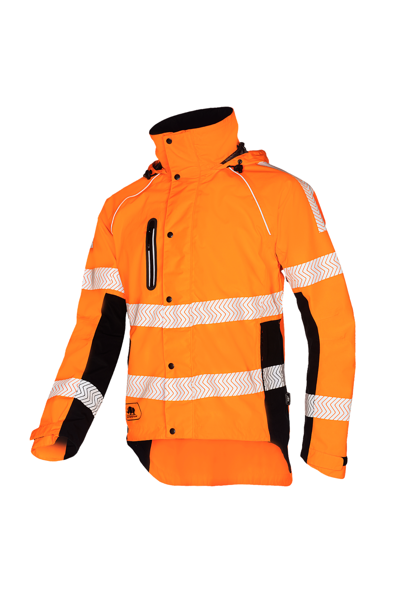 SIP Warnschutz-Regenjacke Keiu HV leuchtorange/schwarz - Gr. XS
