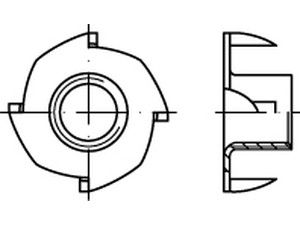ART 88108 Einschlagmuttern St. M 10x13 galv. verzinkt gal Zn S