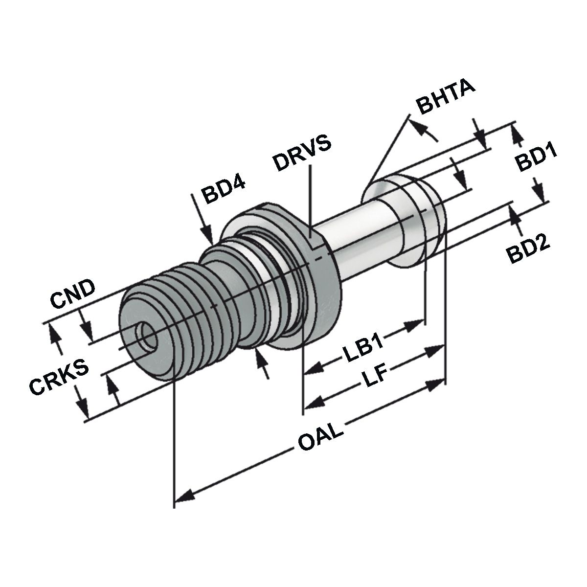 Anzugsbolzen HURCO M16 60°  L= 57 mit Bohrg.u.Ring