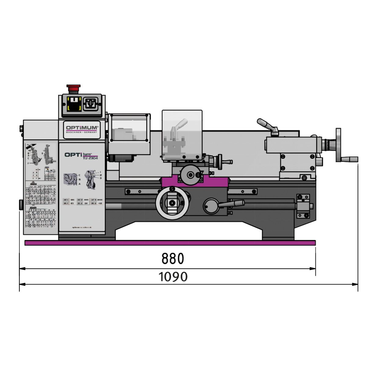 Drehmaschine Optimum OPTIturn TU 2304
