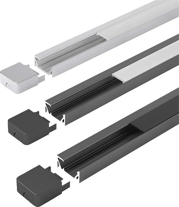 ChannelLine G1 black,opalL2 m Alu-+ Abdeckprofil