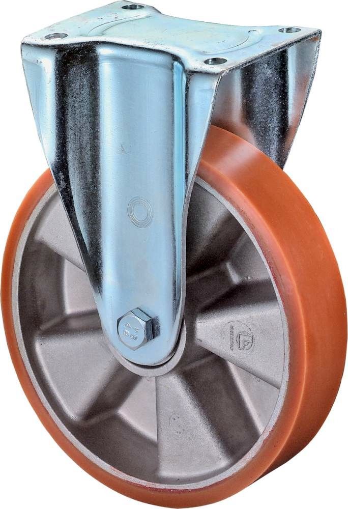 Bockrolle 150mm N110.B90 Platte,Polyure Guss,KL N110.B90.154 BS ROLLEN