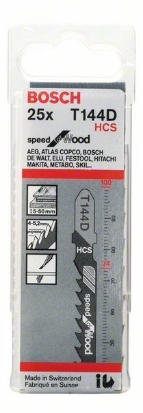 Bosch Stichsägeblatt T 144 D Speed for Wood