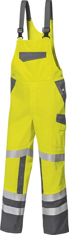 Latzhose 2011 845,Gr.52S,Gr.52S, warngelb/d-grau
