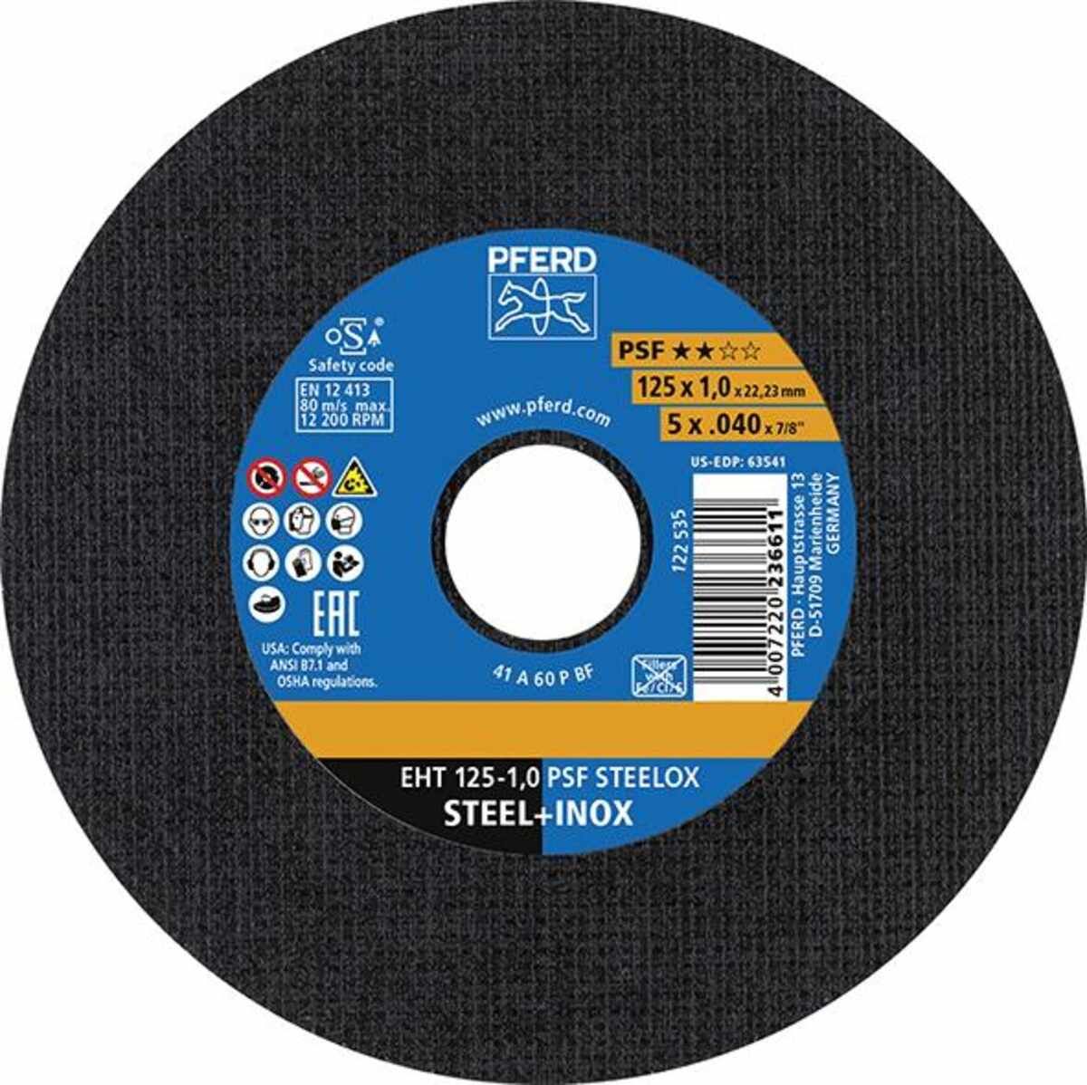 Trennscheibe gekröpft A46RSG-INOX 125x2,4mm PFERD