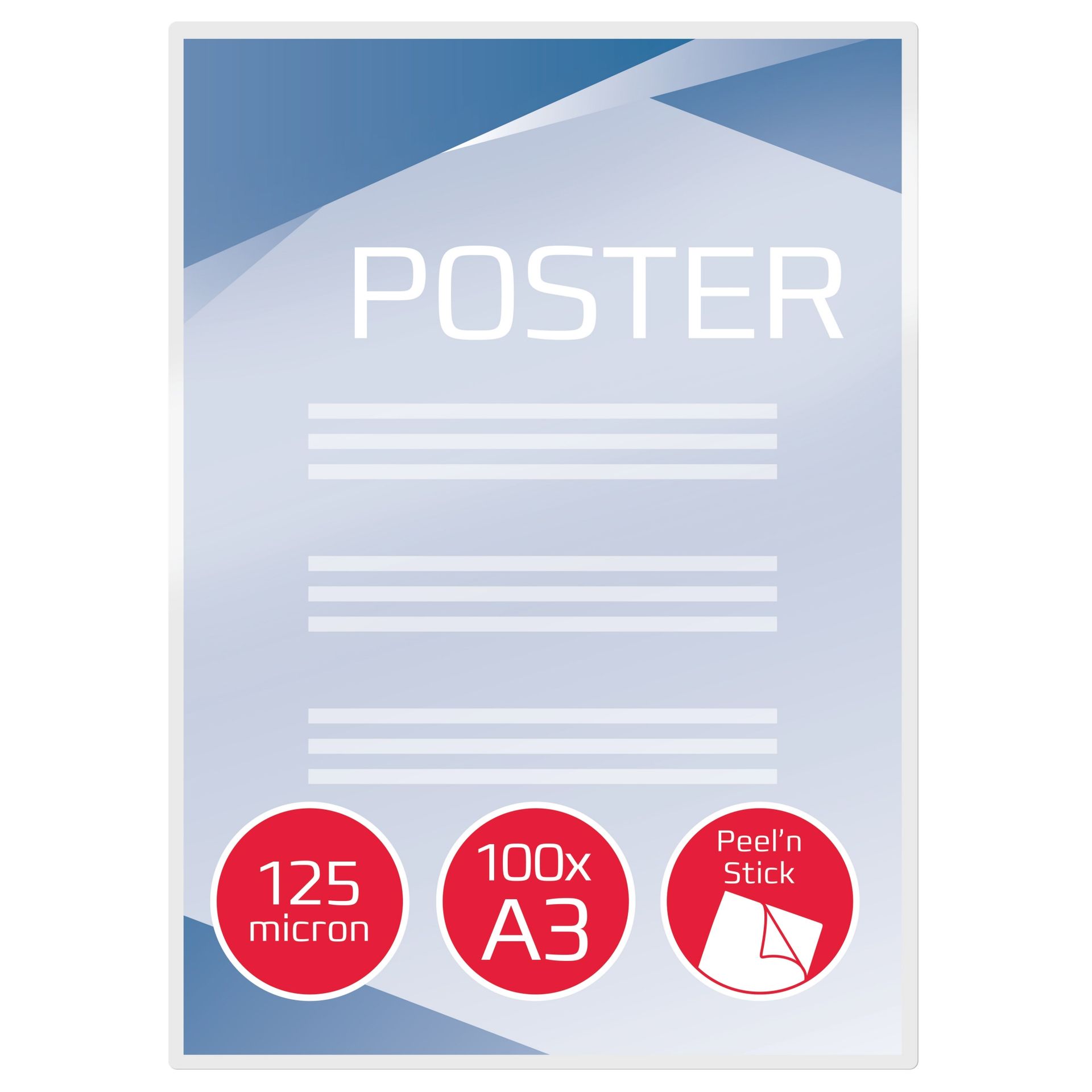 Folientasche PeelnStickPouch DIN A3 125mic 100 St./Pack.