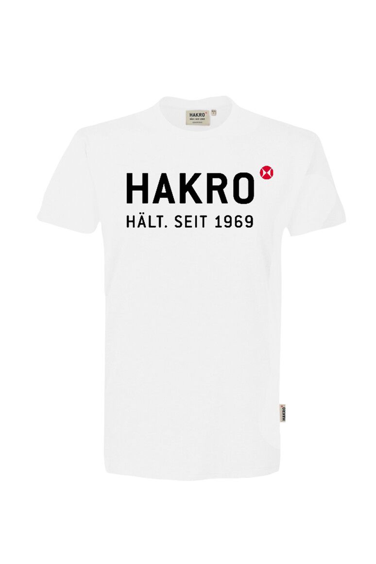 HAKRO T-Shirt Logo weiß, XS