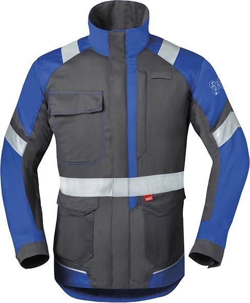 Langjacke, 50285 Gr.48, kohlengrau/blau
