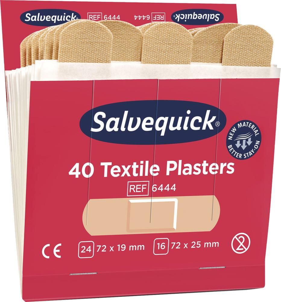 Salvequick Pflaster-Strips elastisch 40 Stück, Refill 6444