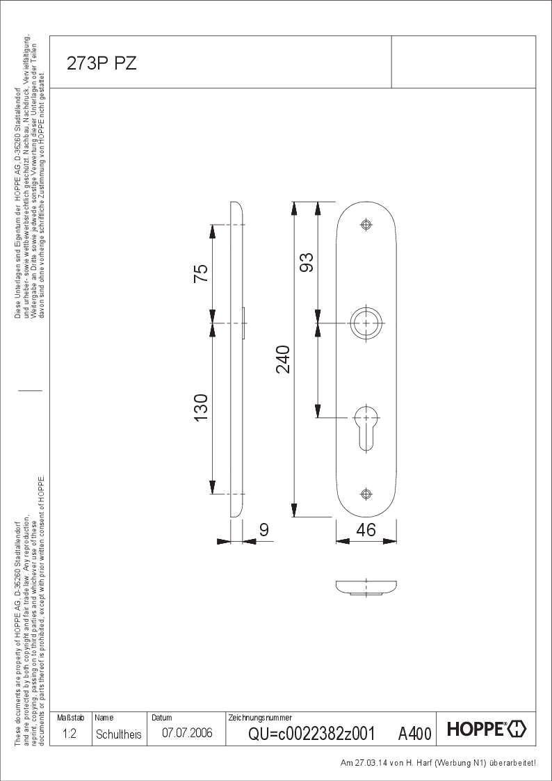 Hoppe/Schilder Verona 273 Pz F1 VE10