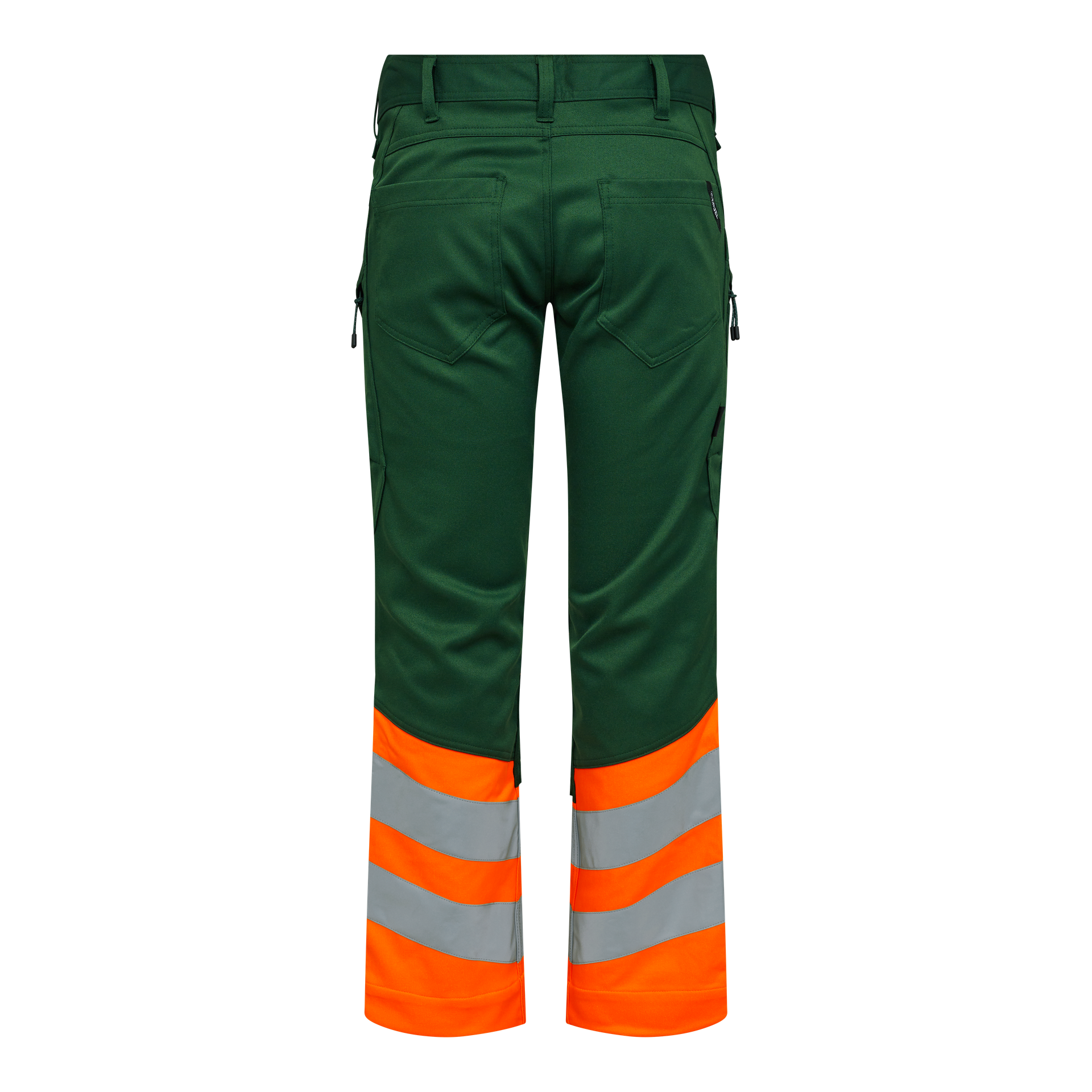 Safety Arbeitshose mit 2-Wege-Stretch Grün/Orange, Gr. 42