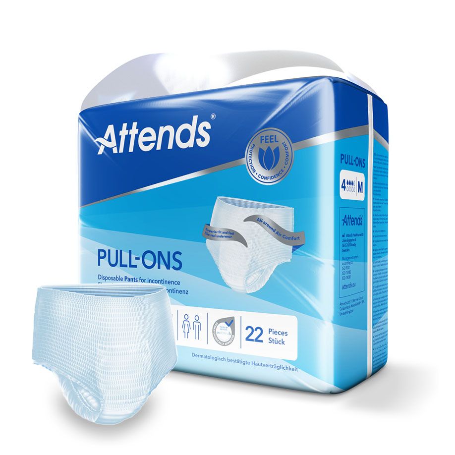 Attends Pull-Ons 4 M,Einweghosen (22 Stck.)UK = 4 Pack