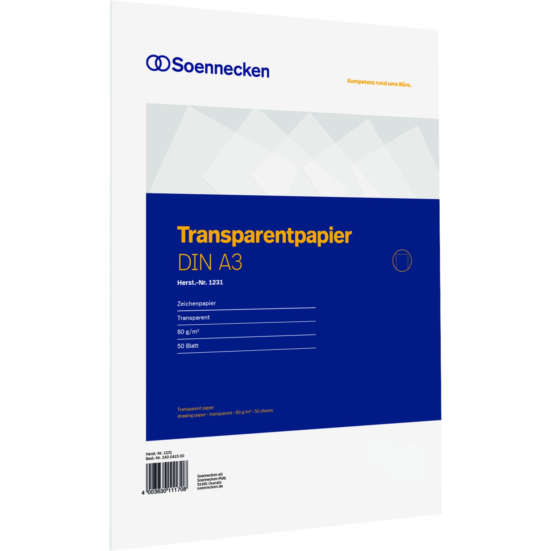 Transparentpapier DIN A3 80g 50Blatt