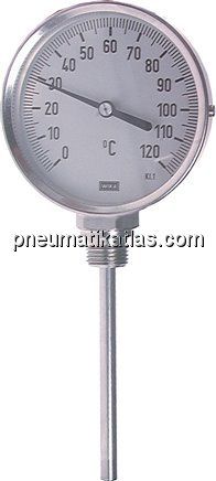 Bimetallthermometer, senkrecht D100/-30 bis +50°C/63mm