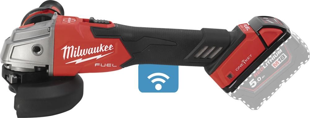 Akku-Winkelschleifer soloM18ONEFSAG125XB-0X Milwauohne Akku ohne Ladegerät HD-Box