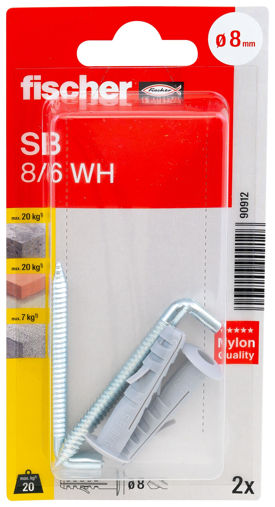 Dübel SB 8/6 WH K (2)