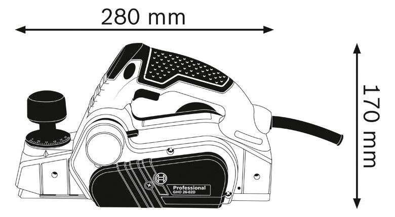 BOSCH Handhobel im Koffer, 82mm