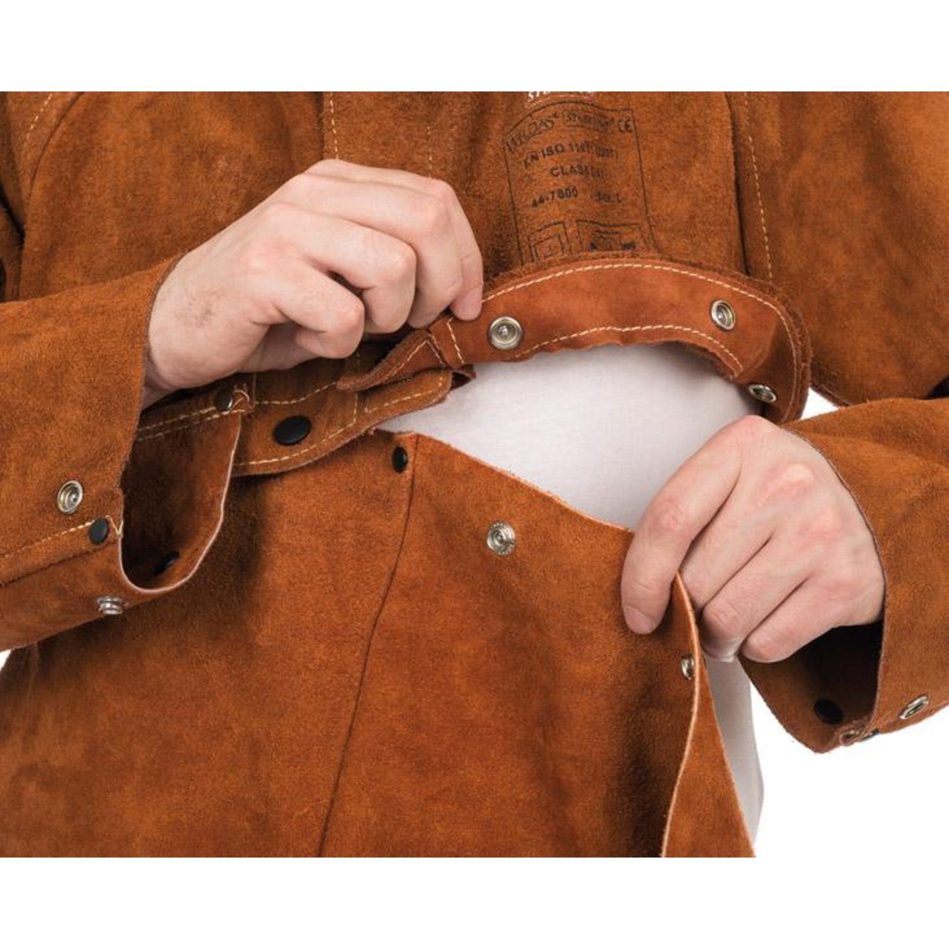 Lava Brown Sigma Jacke Spalt Rindleder