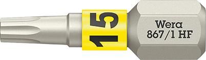 Bit zähhart 1/4" DIN 3126 C6,3 T15x25mm Haltefunktion Wera