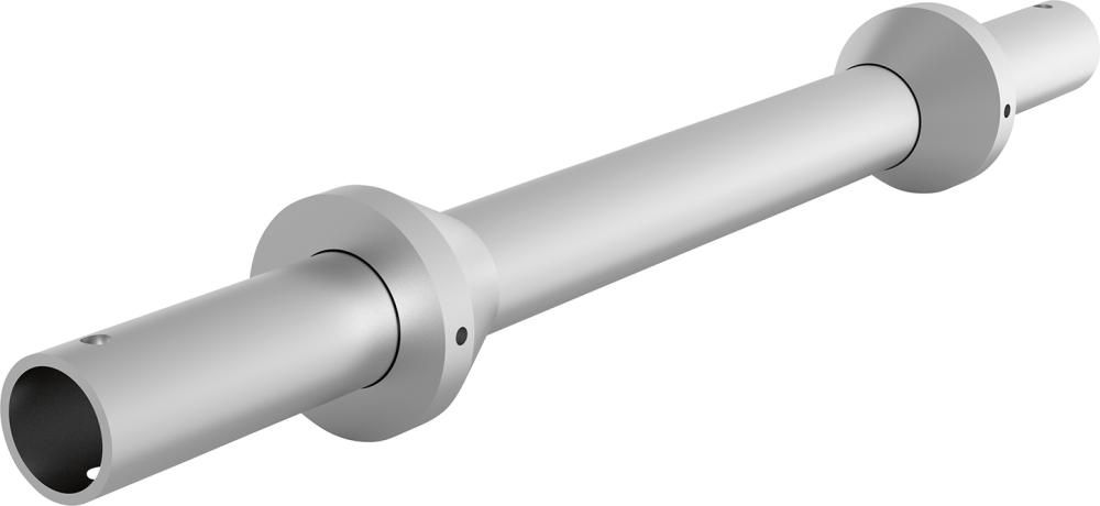Kabeltrommelachse D60,3xB900 mm mit Zentrierstücke
