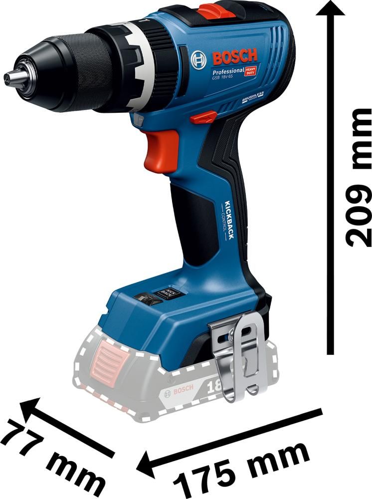 Akku-Schlagbohrschrauber GSB 18V-65 Bosch