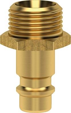 Stecknippel für Kupplung NW 7,2mm, Messing, Serie ES, AG G1/2" LÜDECKE