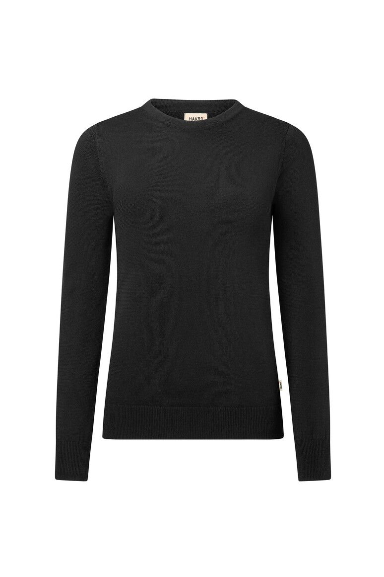 HAKRO Damen Pullover Merino-Wolle schwarz, XS