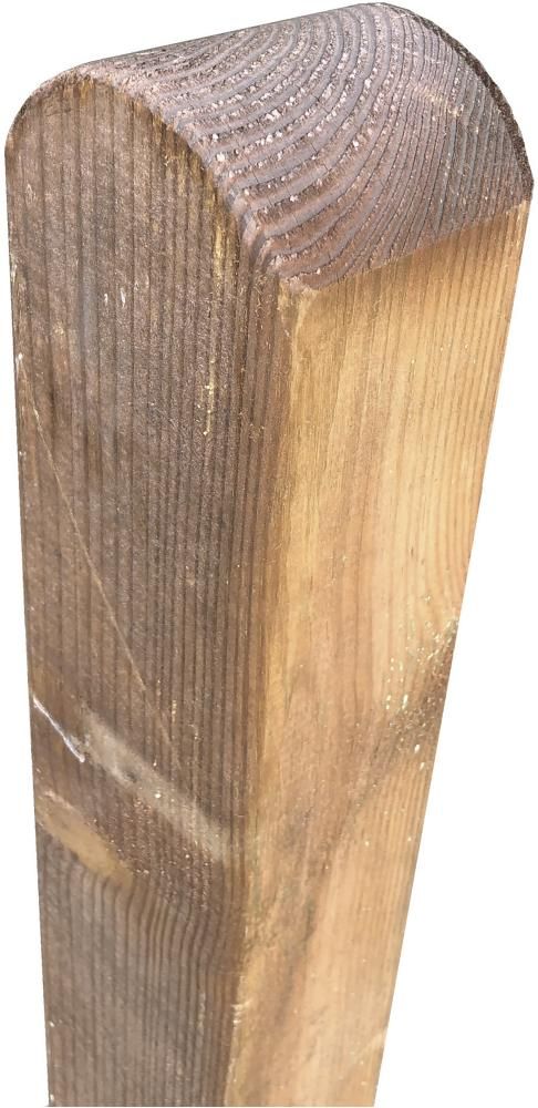 Pfosten BRAUN Kopf 9 x 9 x 110 cm, kdi-braunallseitig glatt gerundet