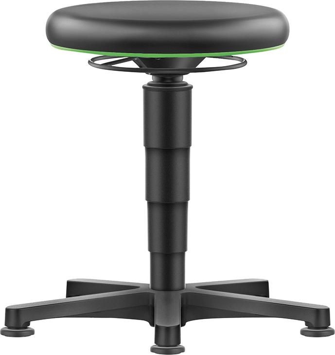 Drehhocker Kunstledersitz Sitzhöhe 450 - 650 mm mit Gleiter
