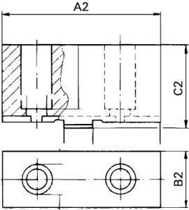 Dreibacken-Satz DIN6350AB100mm RÖHM
