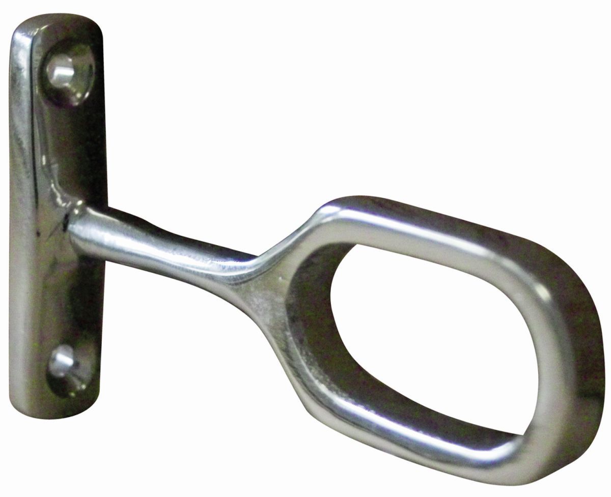 Schrankrohr-Mittelträger oval Messing verchromt 30 x 15 mm