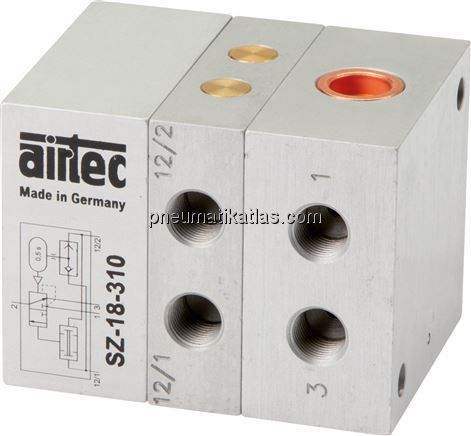 Zweihand-Sicherheitsblock G 1/8", 3/2-Wege (NC)