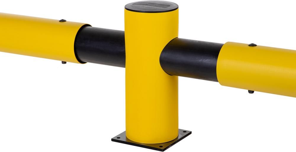 Mittelpfosten für Barriere Charlie H516xB1000xD200 mm schwarz/gelb
