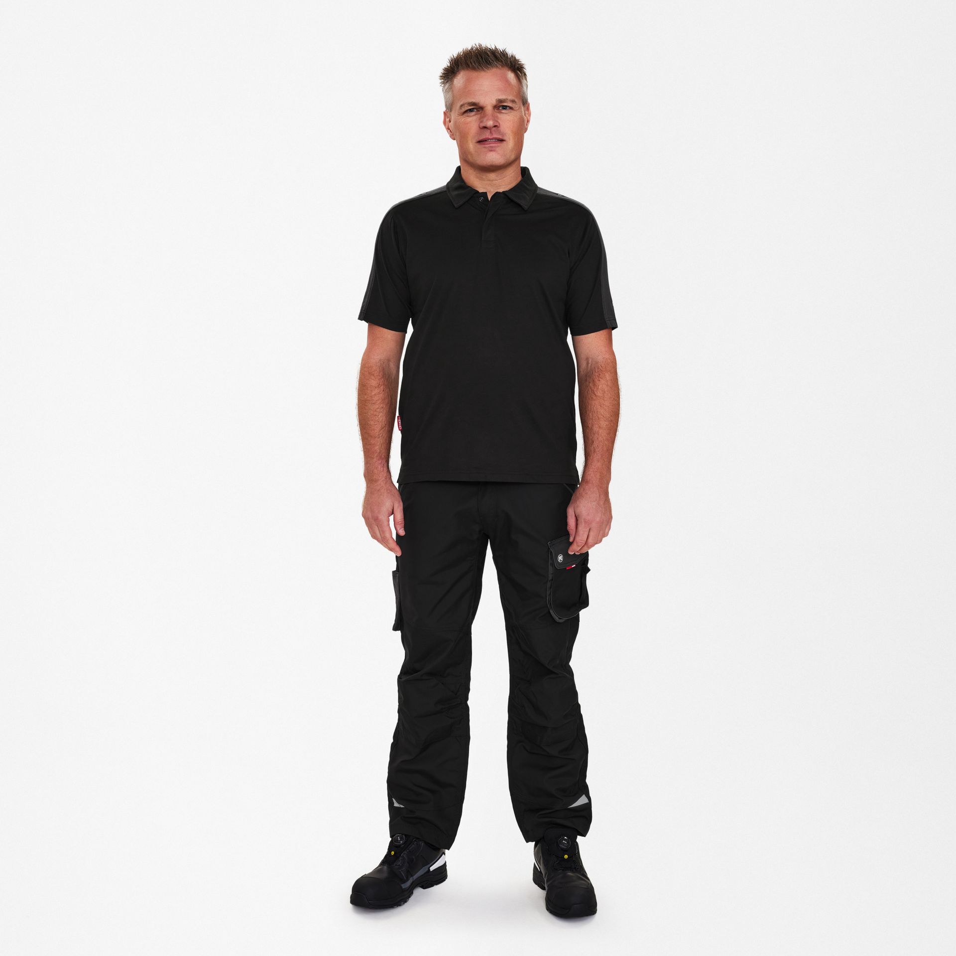 Galaxy Poloshirt Schwarz/Anthrazit Grau, Gr. 6XL