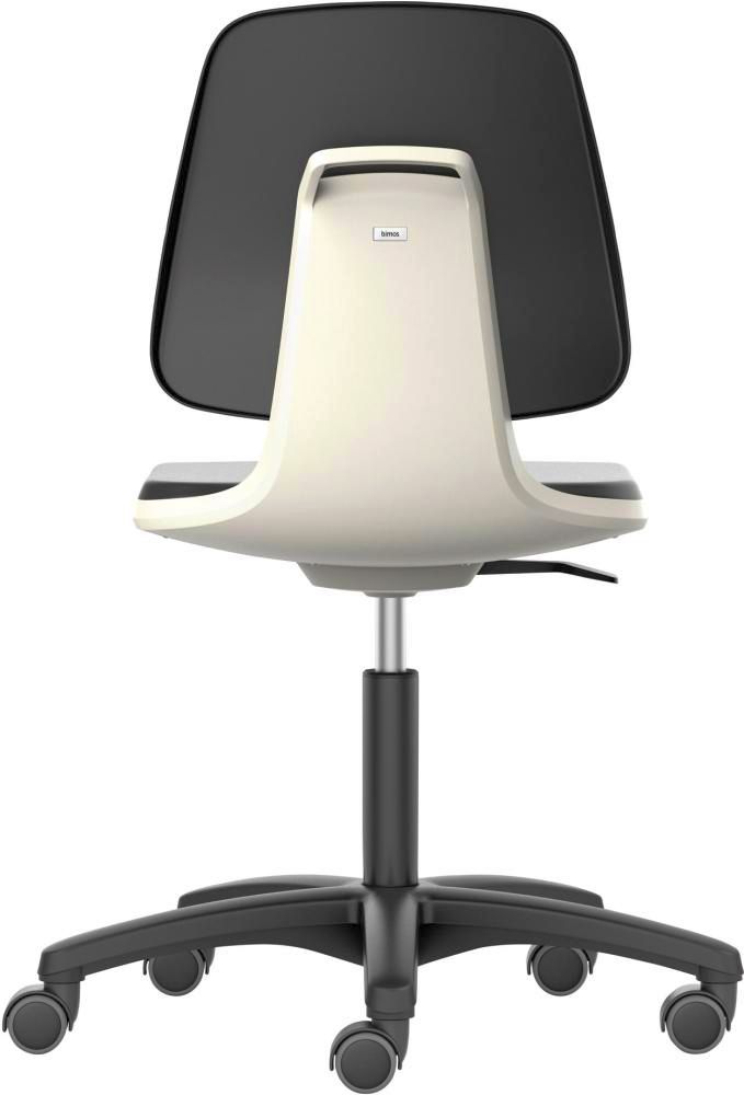 Bimos Arbeitsstuhl Labsit 2, PU weiß Sitzhöhe 450-650 mm mit Rollen