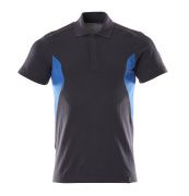 Polo-Shirt Polo-Shirt, moderne Passform Schwarzblau/Azurblau S ONE