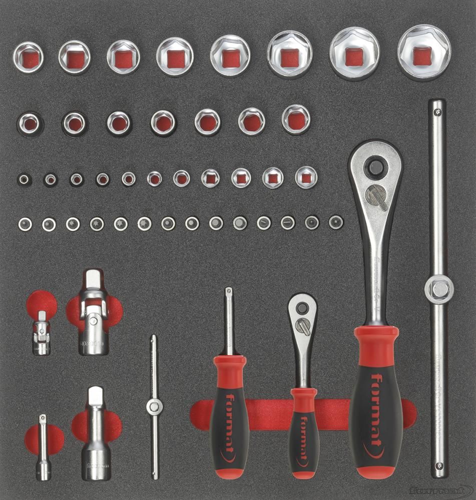Werkzeugmodul 2/3 Steckschlüssel 1/4" und 1/2" FORMAT