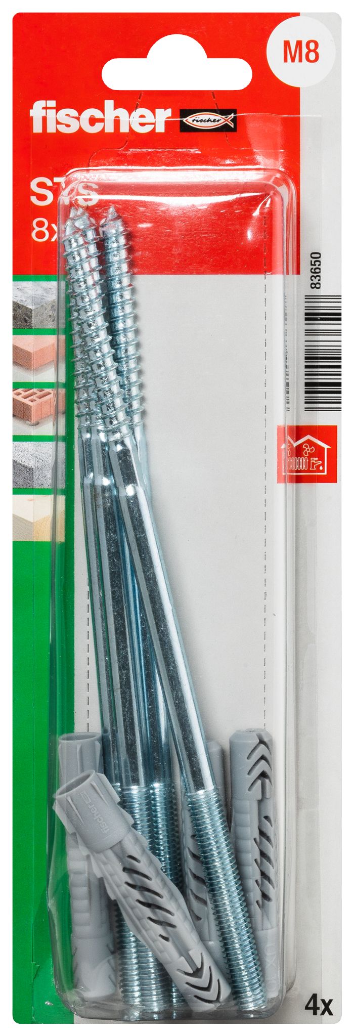Stockschraube STS 8x180 + UX K (4)