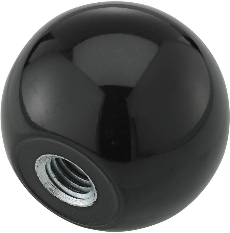 Kugelknopf DIN319 Duroplast, Form E, 20mm, M 5, Inhalt: 10 Stück FORTIS