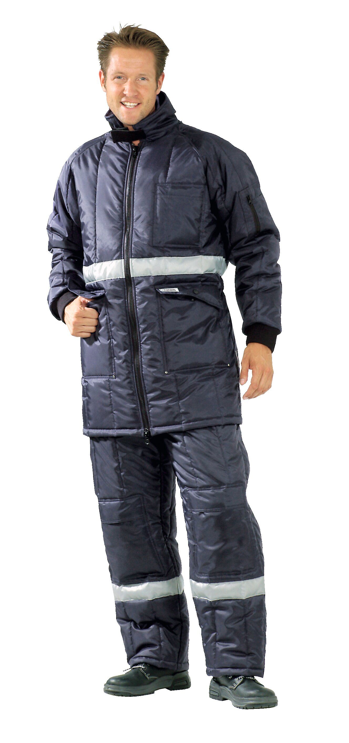 Planam Kühlhaus Parka Kühl-/Gefrierhaus marine, Innenfutter rot Gr. S
