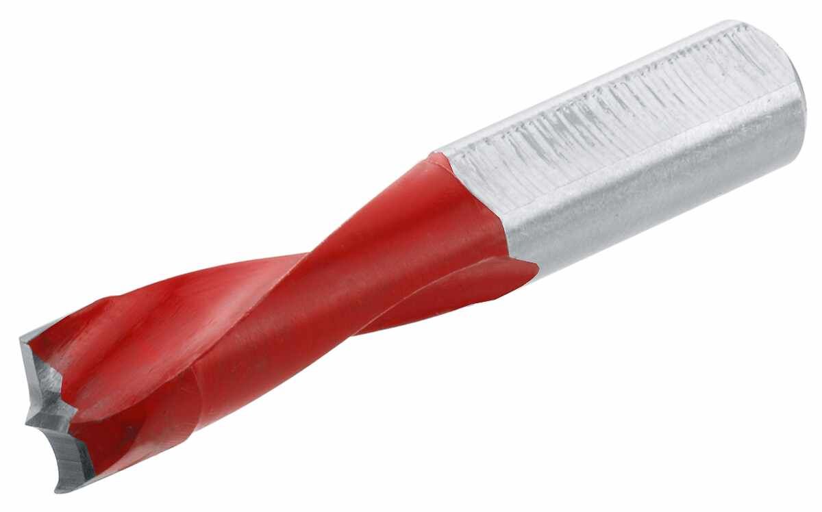 Dübelbohrer, Ø 10 mm, links, L=57 mm, rot