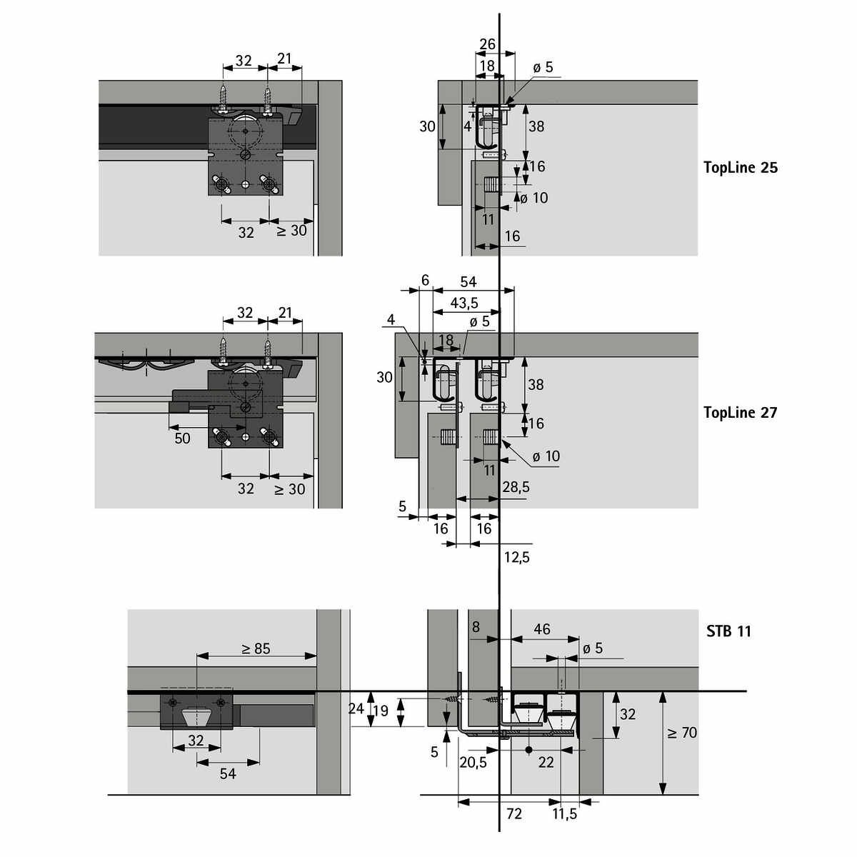 Laufprofil STB27-3500 mm