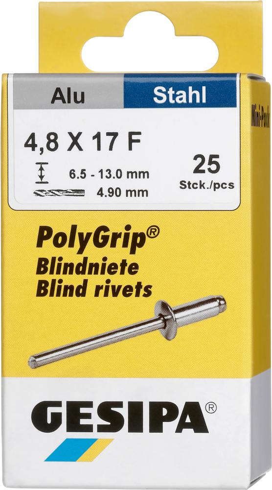 Mini-Pack PolyGrip Alu/Stahl 4,8 x 17 K 16