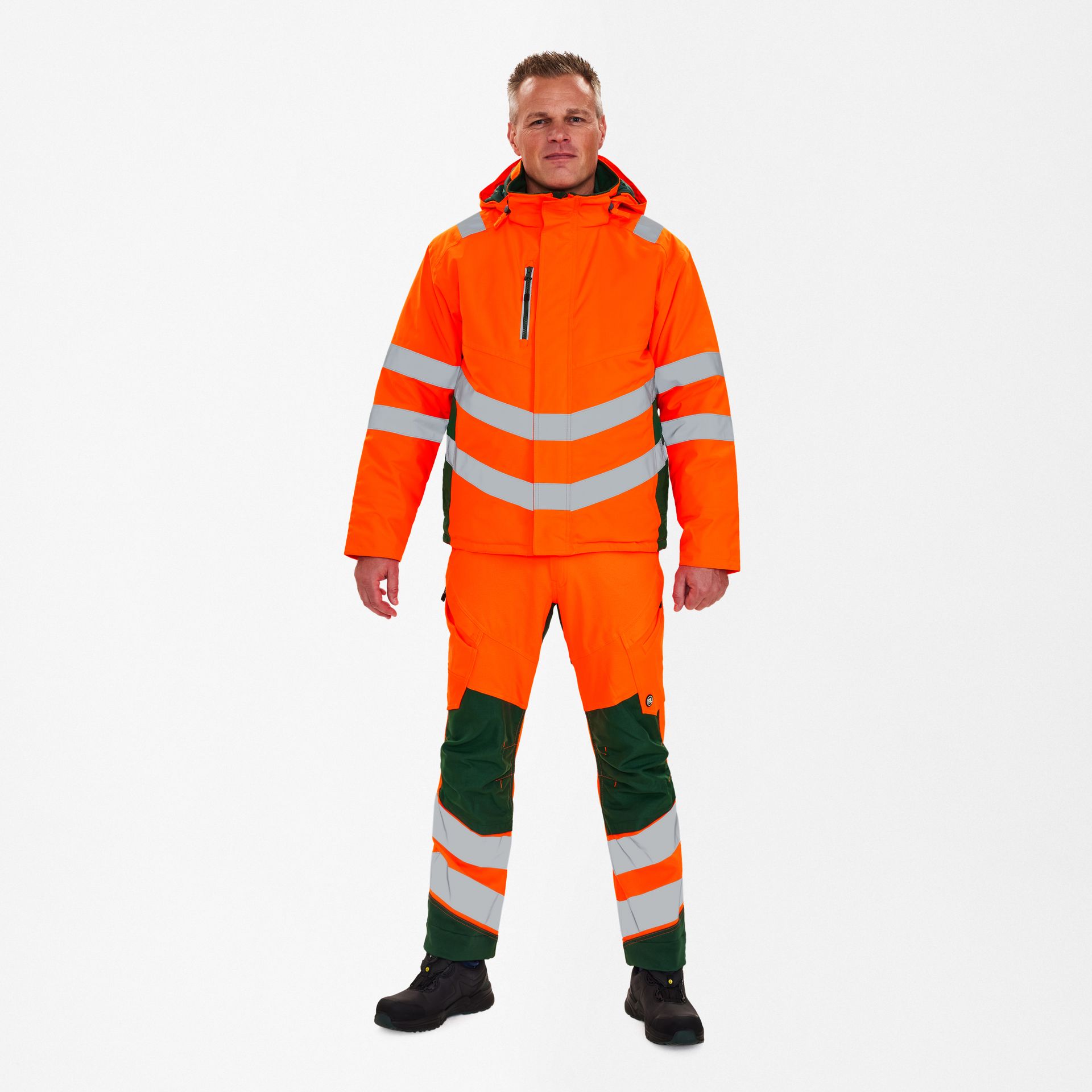 Safety Winterjacke Orange/Grün, Gr. L