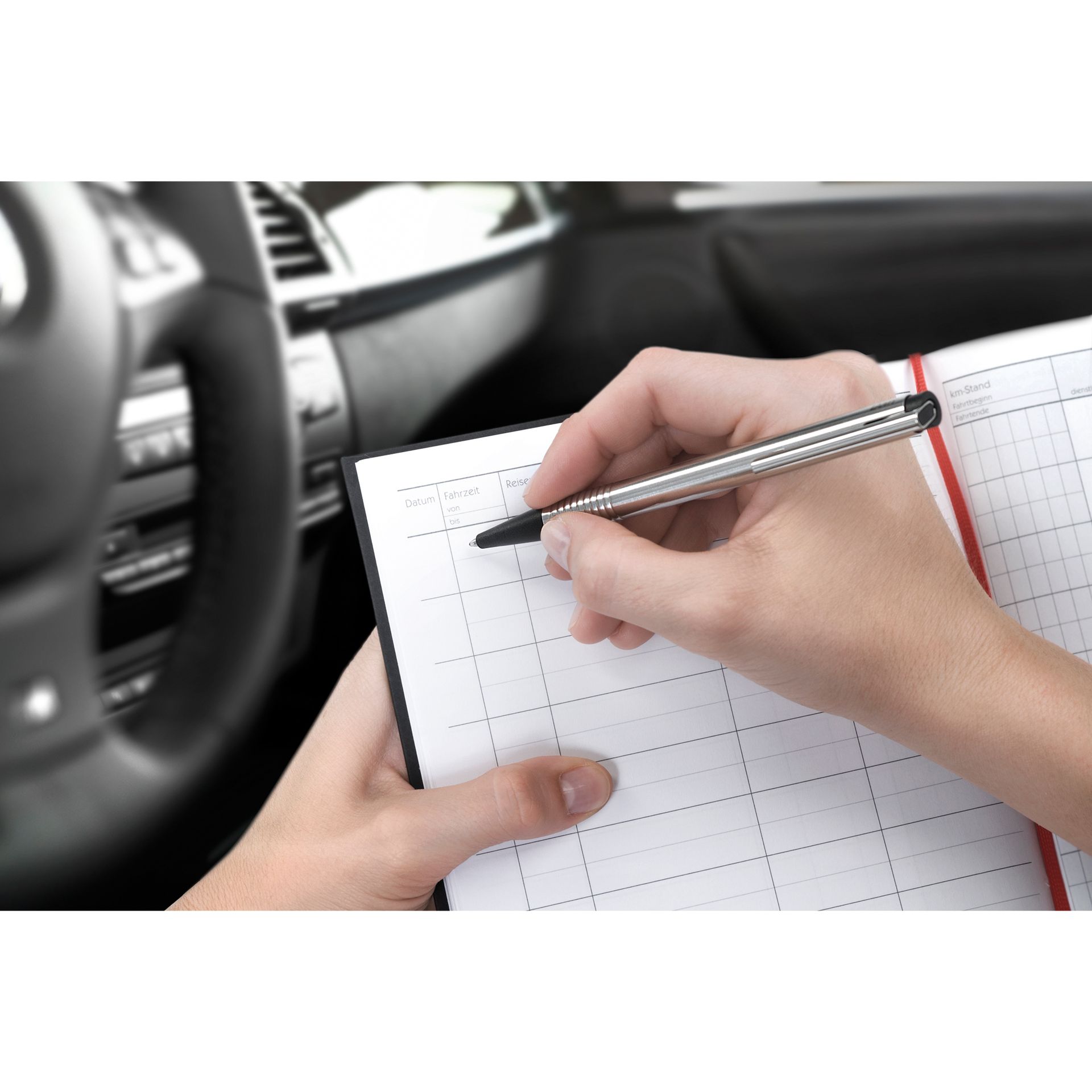 Fahrtenbuch Design DIN A5 48Blatt sw