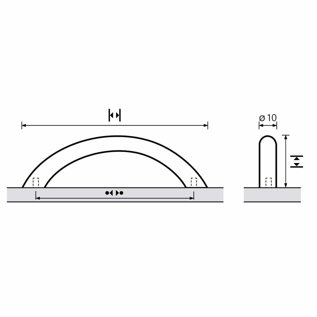 Segmentbogengriff NICIA 10/128mm Ef
