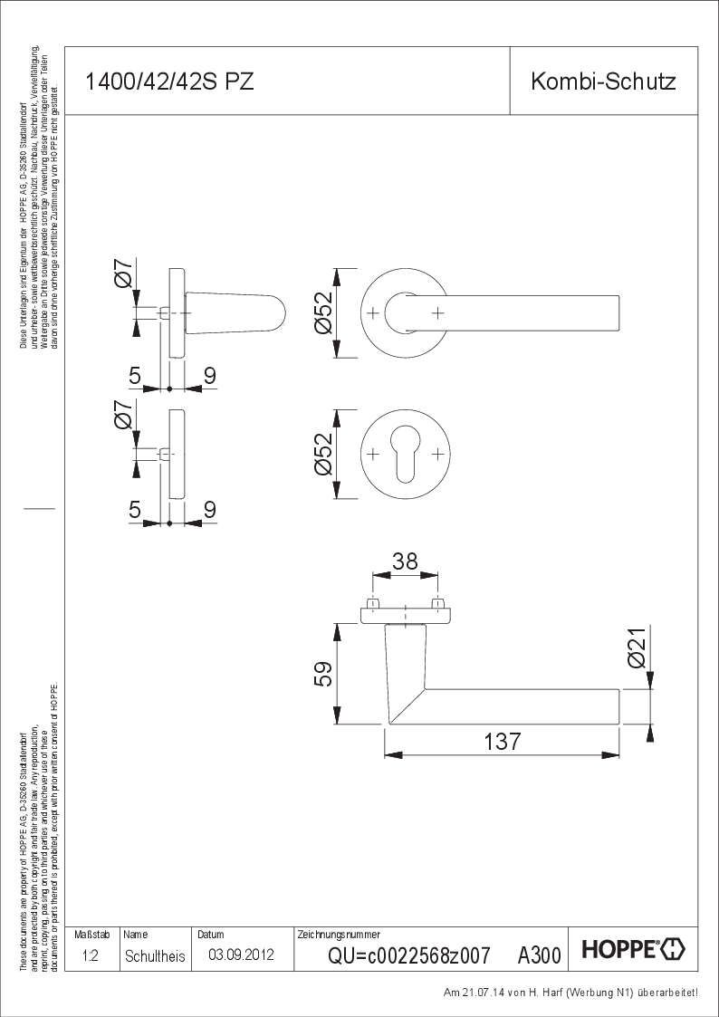 Hoppe/Halbgrt.Amsterdam 1400/42Kv/8mm Pz F1