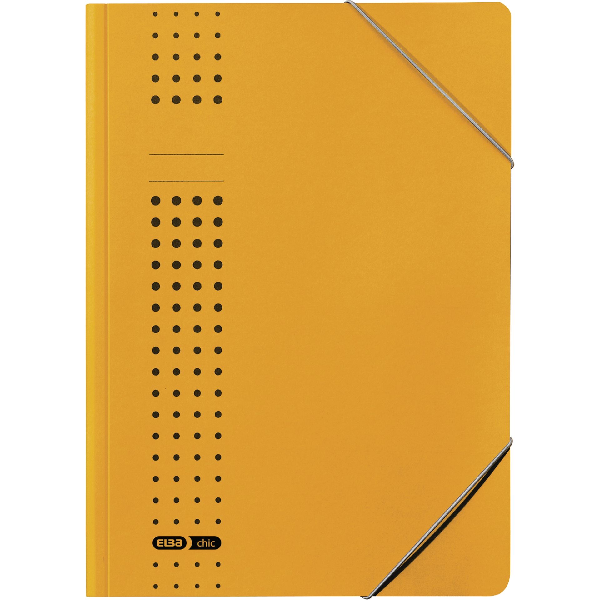 Eckspanner chic DIN A4 150Bl. Karton gelb
